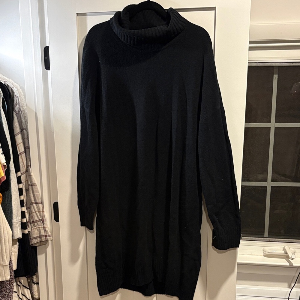 Gap Black Turtleneck Sweater Dress